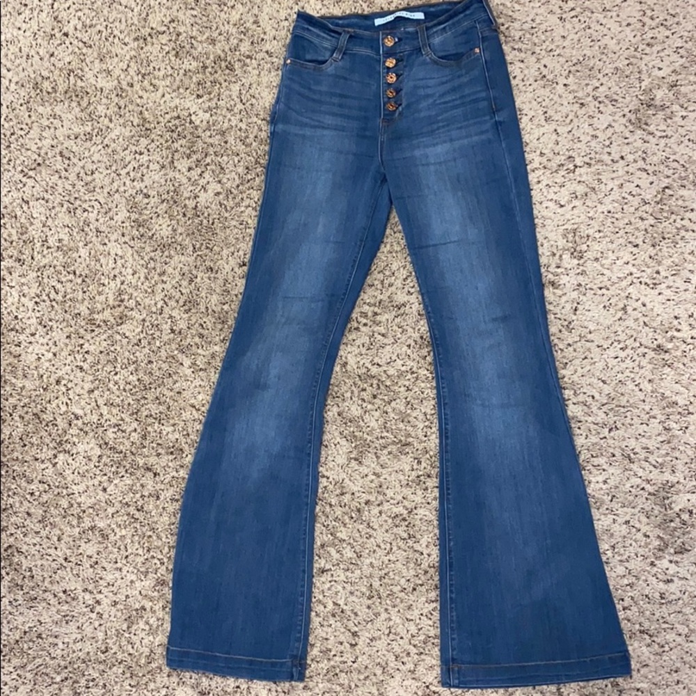 Flare, button up jeans size 3/26 US